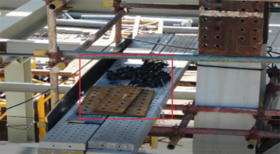 腳手架踏板堆放易墜落重物異常報(bào)警